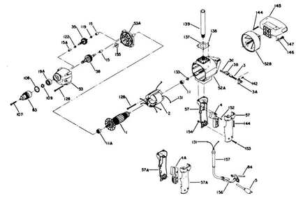 Part Location Diagram of 825366 Porter Cable Chuck key